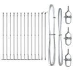 vidaXL Plotové stĺpy s podstavcami 13 ks Ø32mm 70cm Pozinkovaná oceľ – Obrázok 2