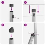 vidaXL Plotové stĺpy s podstavcami 13 ks Ø32mm 70cm Pozinkovaná oceľ – Obrázok 7