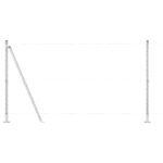 vidaXL Plotové stĺpy so základňami 13 ks Ø32mm 68.5cm Žiarovo pozinkovaná oceľ – Obrázok 4