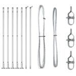 vidaXL Pľúca brán s podkladovými doskami 7 ks Ø32 mm 88,5 cm Galvanizovaná oceľ – Obrázok 2