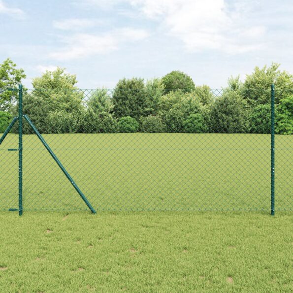 42004777_1.jpg vidaXL reťazový plot zelený 1,6x10 m oceľ – Obrázok 1