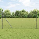vidaXL Pletivo reťazové šedé 1.4x10 m oceľ