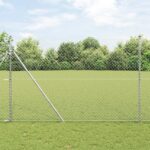 vidaXL Ťažký plot s reťazovým odkazom 1.5x10 m z pozinkovanej ocele