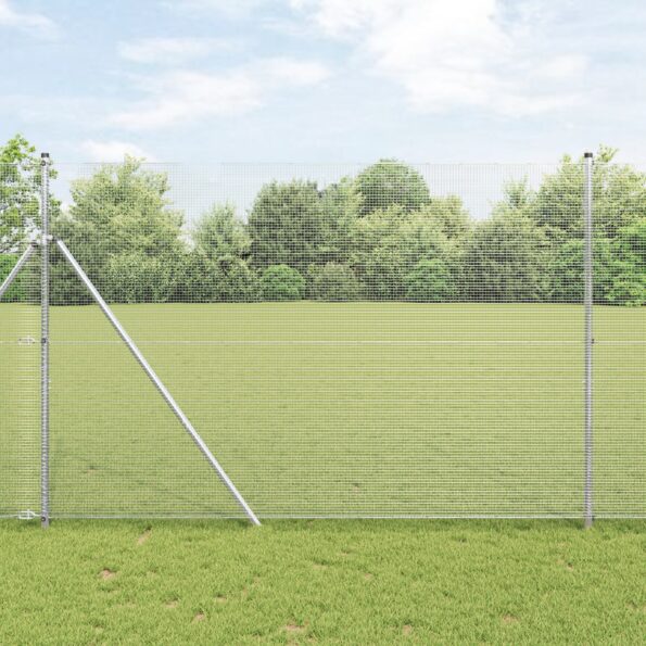 42004973_1.jpg vidaXL Zváraný drôtený plot 1.5x50 m Pozinkovaná oceľ – Obrázok 1