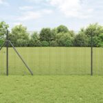 vidaXL zváraný drôtový plot sivý 1,2x50 m oceľ