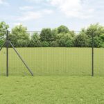 vidaXL Svařovaný drátěný plot Šedý 1,2x50 m Oceľ