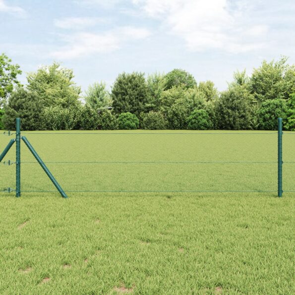 42005374_1.jpg vidaXL Hexagonálne oplotenie Zelené 0.6x25 m Oceľ – Obrázok 1