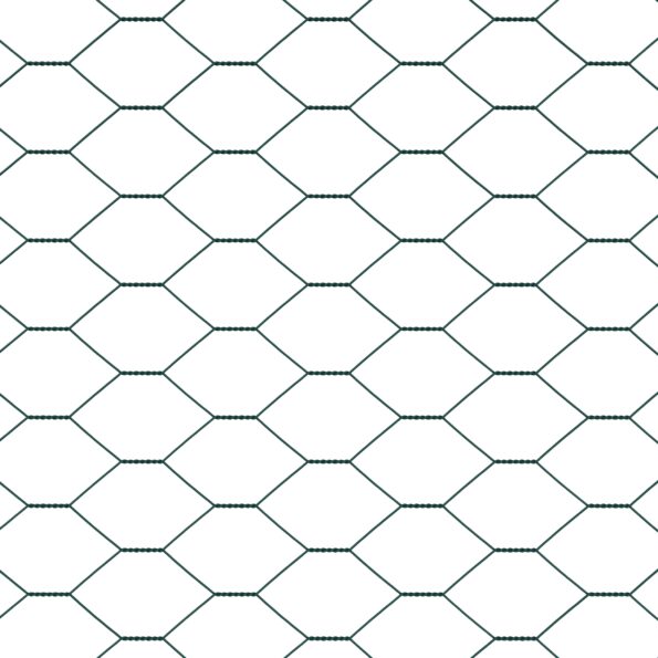 vidaXL Šesťuholníkové oplotenie Zelené 0.6x25 m Oceľ – Obrázok 6