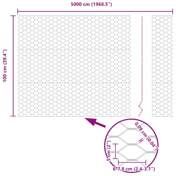 vidaXL Hexagonálny plot Zelená 1 x 50 m PVC – Obrázok 8