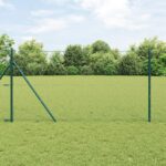 vidaXL Hexagonálne oplotenie Zelené 1,4x100 m Oceľ