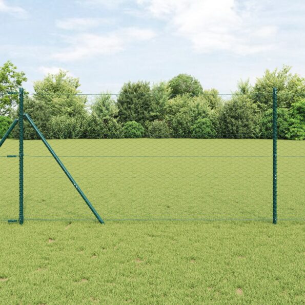 42005467_1.jpg vidaXL Hexagonálne oplotenie Zelené 1,4x100 m Oceľ – Obrázok 1