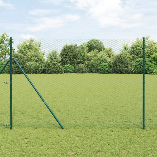 42005476_1.jpg vidaXL Hexagonálne oplotenie Zelené 1.6x100 m Oceľ – Obrázok 1