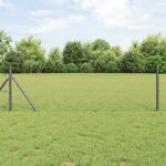 vidaXL Hexagónová opora Sivá 0.6x10 m Oceľ