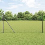vidaXL Hexagonálny plot Sivá 1,4 x 10 m PVC