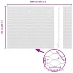 vidaXL Hexagonálny plot Sivá 1,4 x 10 m PVC – Obrázok 8
