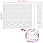 vidaXL Hexagonálna brána sivá 1.5x10 m oceľ – Obrázok 8