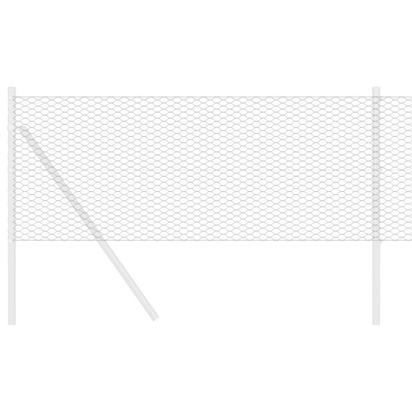 vidaXL Hexagonálne oplotenie Sivé 0.4x25 m Oceľ – Obrázok 3