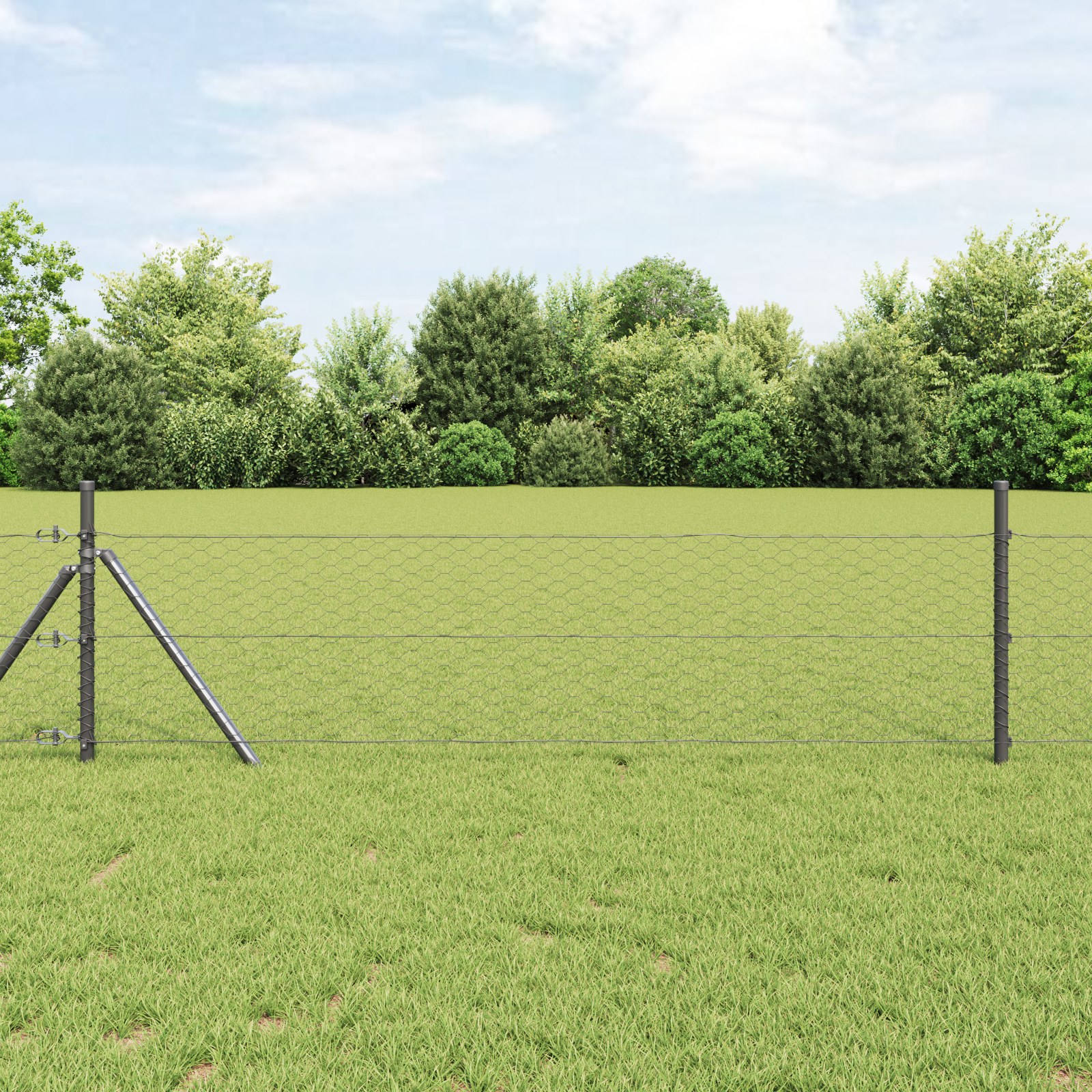 42005515_1.jpg vidaXL Hexagonálny plot Sivá 0,4 x 25 m PVC – Obrázok 1