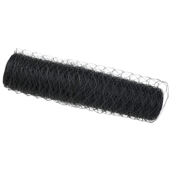 42005532_2.jpg vidaXL Hexagónové oplotenie sivé 0.8x25 m oceľ – Obrázok 2
