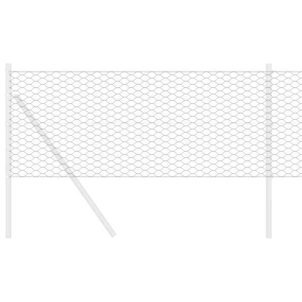 42005532_3.jpg vidaXL Hexagónové oplotenie sivé 0.8x25 m oceľ – Obrázok 3