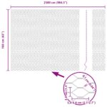 vidaXL Hexagonálny plot sivý 1.6x25 m oceľový – Obrázok 8
