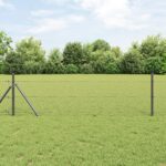 vidaXL Hexagonálne oplotenie sivé 0,8x50 m Oceľ