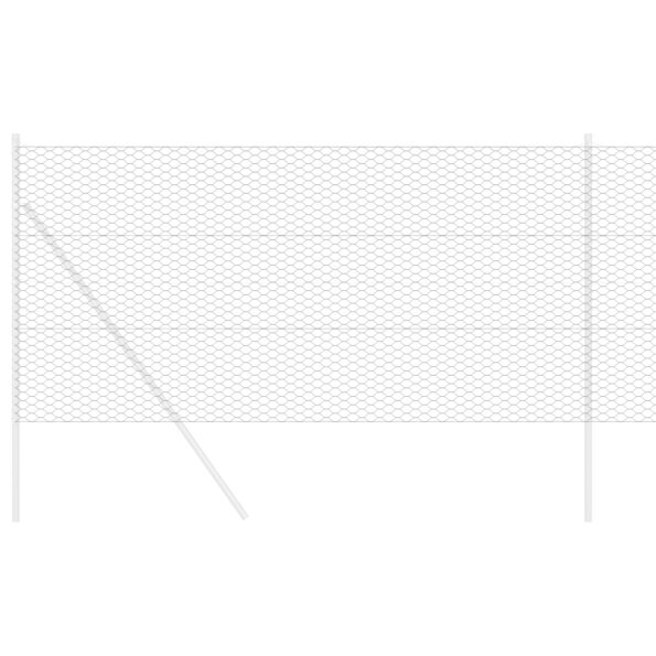 vidaXL Hexagónové oplotenie Sivé 1x50 m Oceľ – Obrázok 3