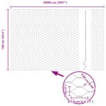 vidaXL Hexagonálny plot Sivá 1 x 100 m PVC – Obrázok 8
