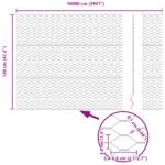 vidaXL Hexagonálny plot Sivá 1,2 x 100 m PVC – Obrázok 8