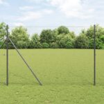 vidaXL Hexagonálna ohrada sivá 1.6x100 m oceľ