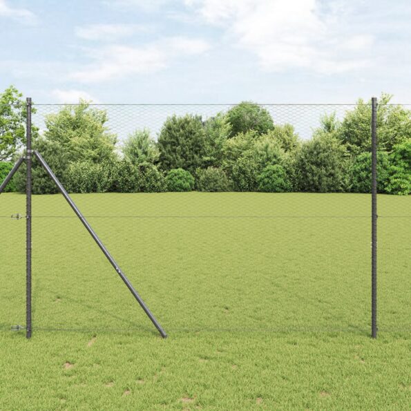 42005622_1.jpg vidaXL Hexagonálna ohrada sivá 1.6x100 m oceľ – Obrázok 1