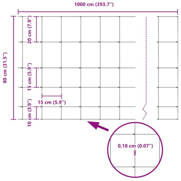 42005773_8.jpg vidaXL Poľná ohrada 0.8x10 m Pozinkovaná oceľ – Obrázok 8