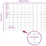 vidaXL Poľný plot 1x10 m Pozinkovaná oceľ – Obrázok 8