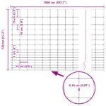 vidaXL Poľný plot 1.2x10 m pozinkovaná oceľ – Obrázok 8