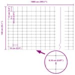 vidaXL Oplocenie do poľa 1.4x10 m pozinkovaná oceľ – Obrázok 8