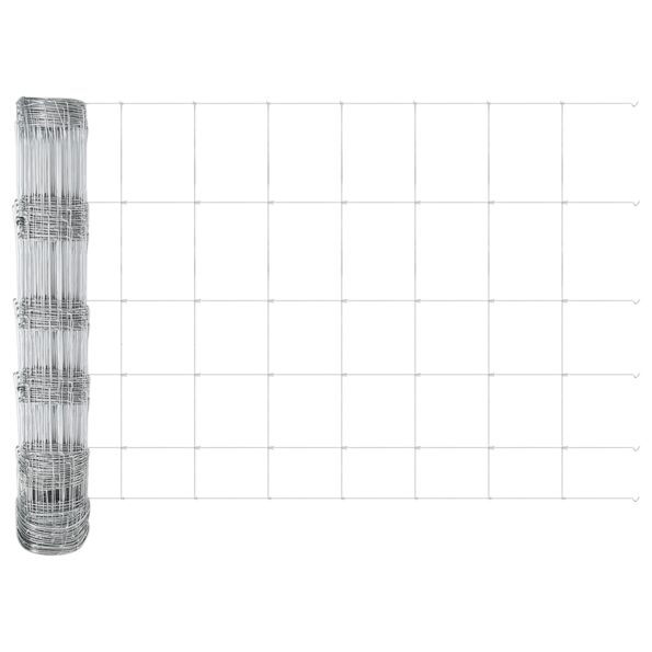 vidaXL Poľný plot 0.8x25 m Pozinkovaná oceľ – Obrázok 4