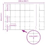 vidaXL Poľný plot 0.8x25 m Pozinkovaná oceľ – Obrázok 8