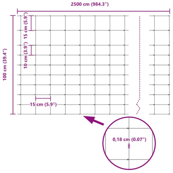 42005807_8.jpg vidaXL Poľná ohrada 1x25 m Pozinkovaná oceľ – Obrázok 8