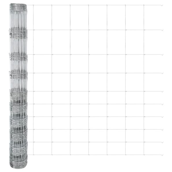 42005809_4.jpg vidaXL Poľný plot 1.2x25 m Pozinkovaná oceľ – Obrázok 4