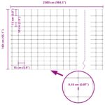 vidaXL Ohradenie pre pole 1.4x25 m Pozinkovaná oceľ – Obrázok 8