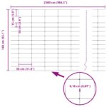 vidaXL Poľný plot 1.4x25 m Zinkovaná oceľ – Obrázok 8