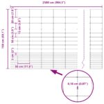 vidaXL Poľné oplotenie 1,5x25 m pozinkovaná oceľ – Obrázok 8