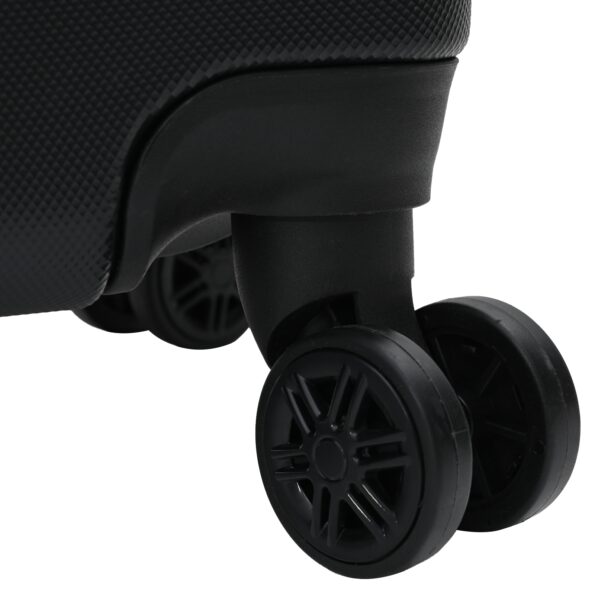 42006229_7.jpg vidaXL Sada kufrov 3 ks Pevná škrupina Čierna 20" 24" 28" ABS – Obrázok 7