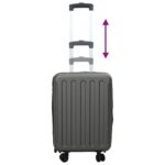 vidaXL Sklápacia cestovná taška s tvrdou schránkou 20'' tmavošedá 34x23x55.5 cm ABS – Obrázok 11