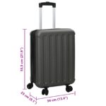 vidaXL Sklápacia cestovná taška s tvrdou schránkou 20'' tmavošedá 34x23x55.5 cm ABS – Obrázok 12