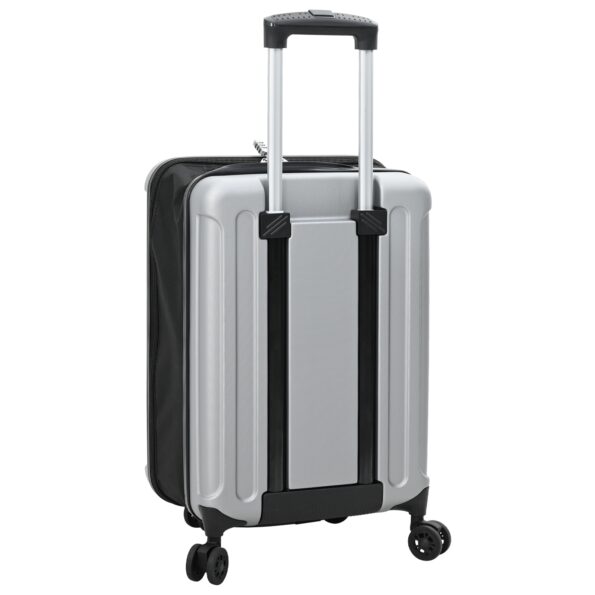 vidaXL Skladací kufor tvrdý kryt 20 palcov strieborný 34x23x55.5 cm ABS – Obrázok 5