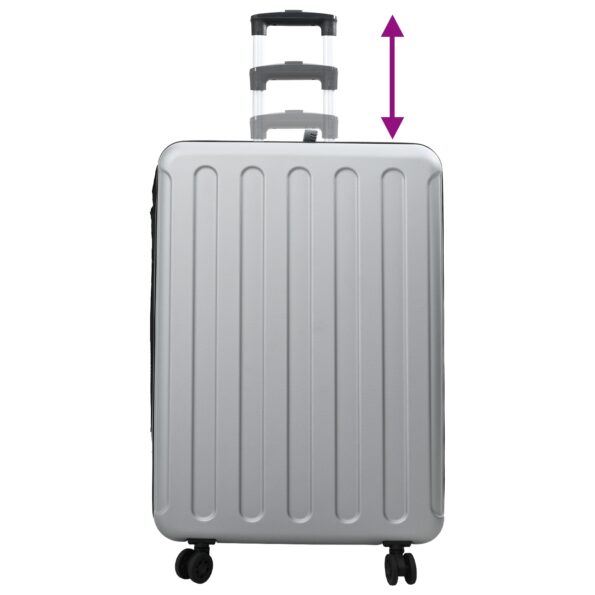 vidaXL skladací kufor tvrdá škrupina 28'' strieborný 50x30x76 cm ABS – Obrázok 11