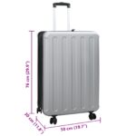 vidaXL skladací kufor tvrdá škrupina 28'' strieborný 50x30x76 cm ABS – Obrázok 12