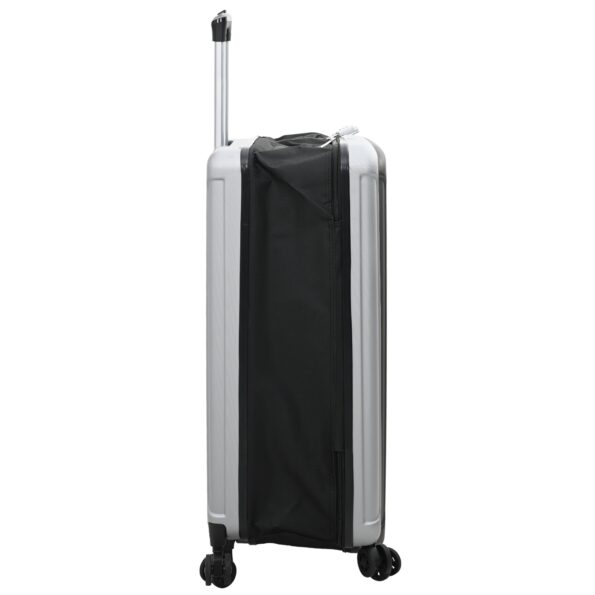 vidaXL skladací kufor tvrdá škrupina 28'' strieborný 50x30x76 cm ABS – Obrázok 4