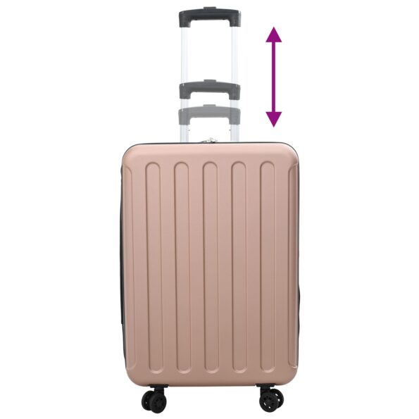 vidaXL Skladací kufor tvrdá škrupina 24'' Ružové zlato 43x27x66 cm ABS – Obrázok 11